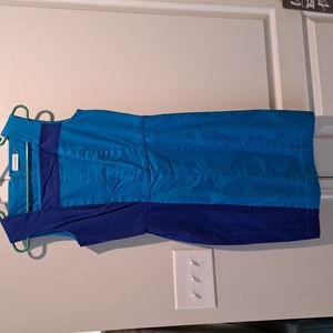 Calvin Klein blue and teal dress